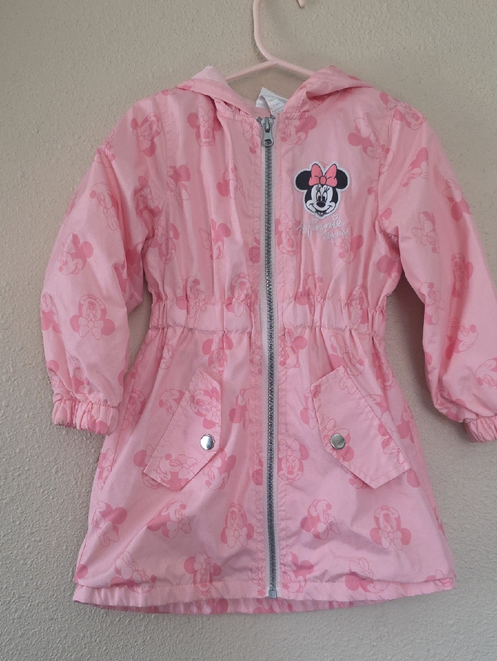 Disney Minnie Mouse Pink Hooded Raincoat
